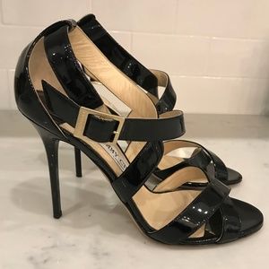 Jimmy Choo Patent Stiletto Sandals